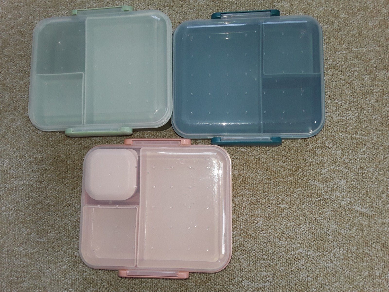Snackbox/Meal Prep Bakje  saladebak  lunchbox met 5 Vakken, Groen, Kunststof, Ophalen of Verzenden, Zo goed als nieuw