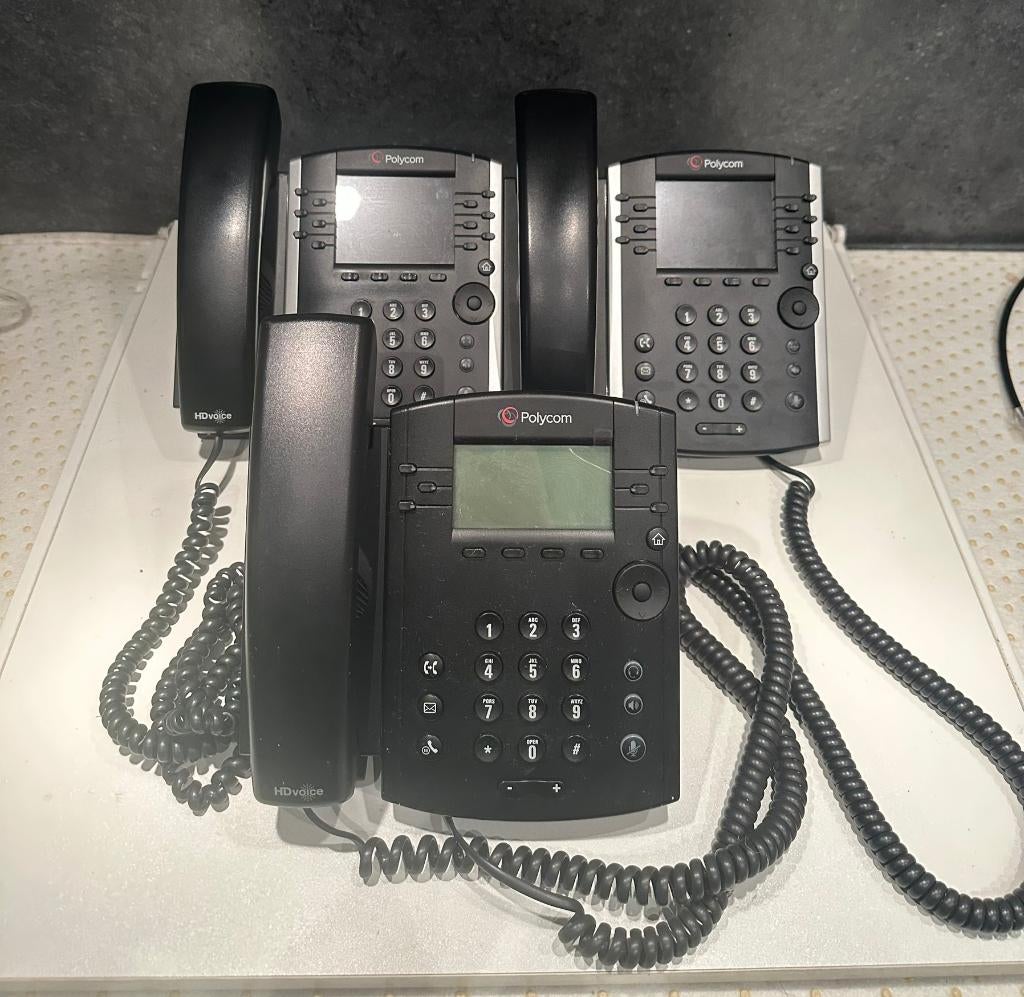 Polycom VVX300 + 2x VVX400 – Professionele VoIP Telefoons, Ophalen of Verzenden, Zo goed als nieuw