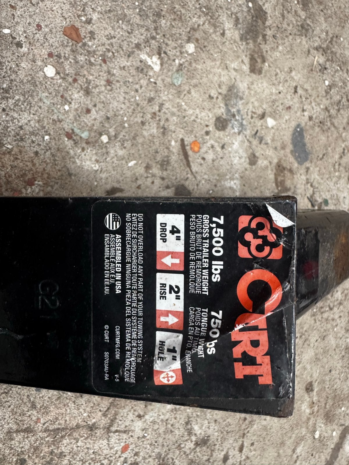CURT Amerikaanse trekhaak 2" receiver voor pickup/SUV, Ophalen, Gebruikt