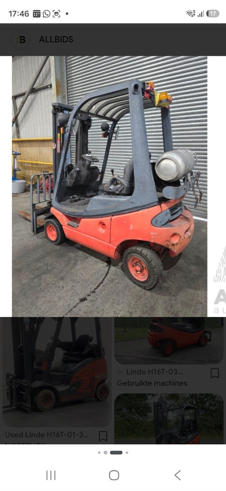 Linde H16T Heftruck - Motor defect, Ophalen of Verzenden