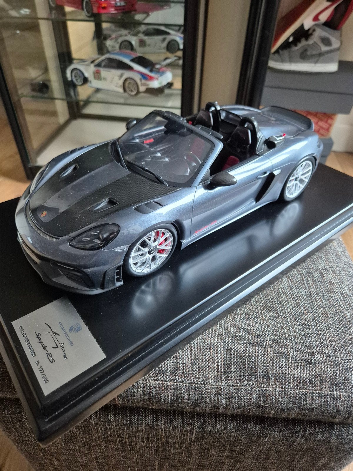 Porsche 718 (982) Spyder RS Vanadium Grey, Hobby en Vrije tijd, Ophalen, Nieuw, Auto