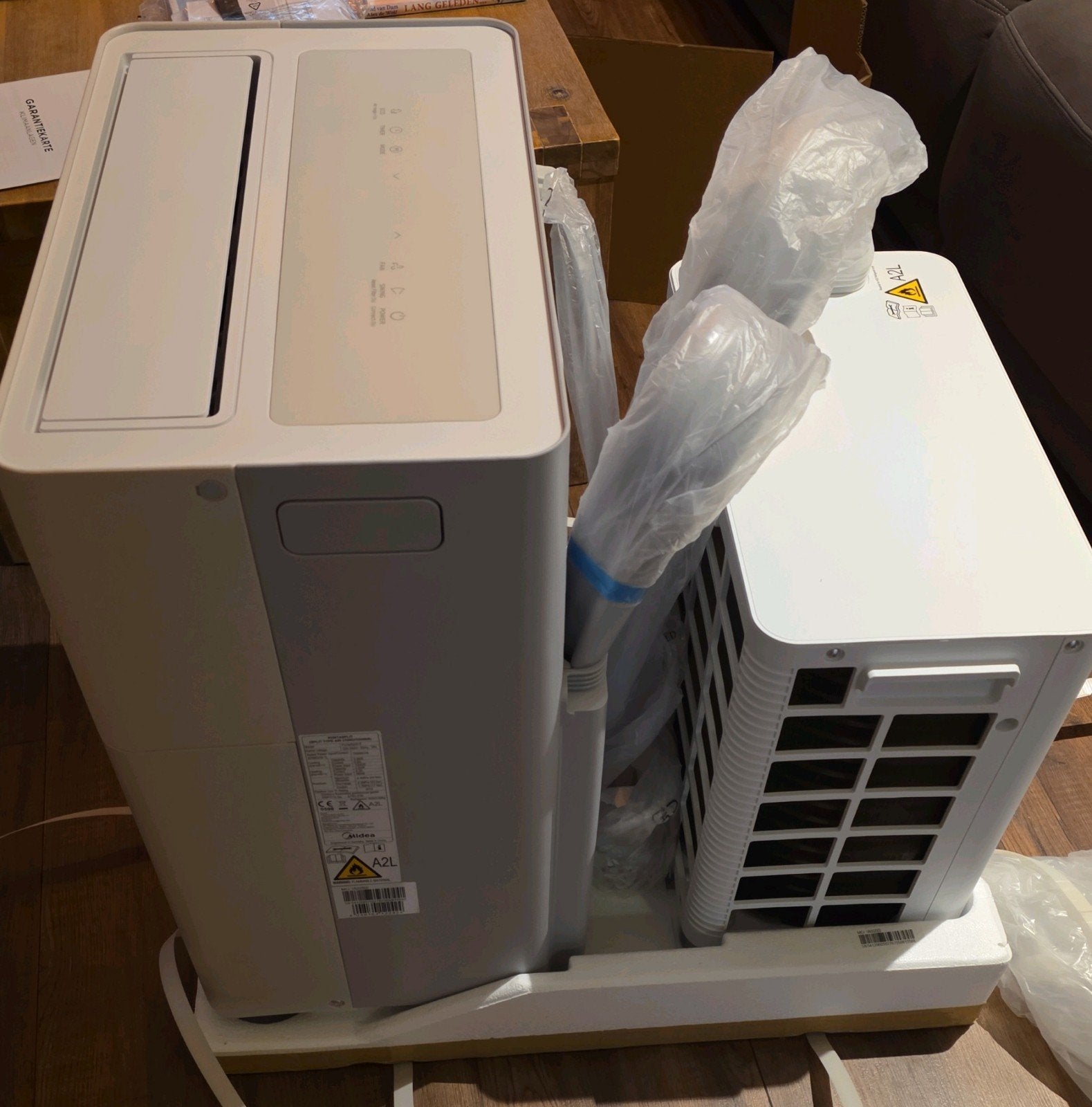1 week oud -midea PortaSplit 12000btu, Koelen en Ontvochtigen, Timer, Nieuw, 3 snelheden of meer