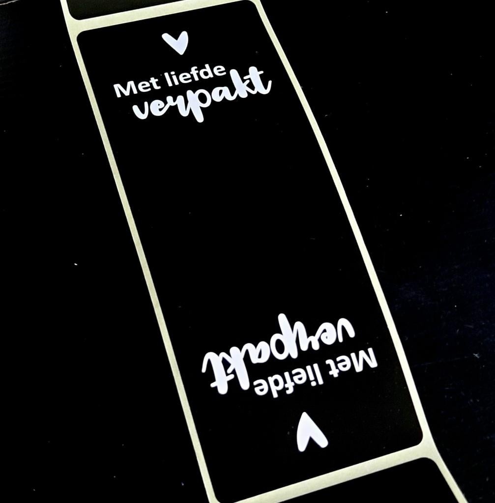 Sluitstickers met liefde verpakt stickers wensetiketten hart, Verzenden, Nieuw, Meerdere stickers