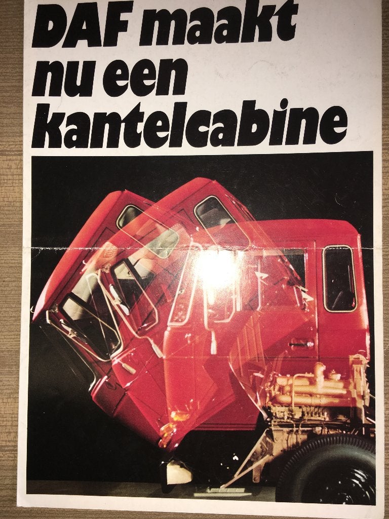 DAF 1600 1800 2000 2200 kantelcabine brochure folder 1970, Ophalen of Verzenden, Zo goed als nieuw, Overige merken