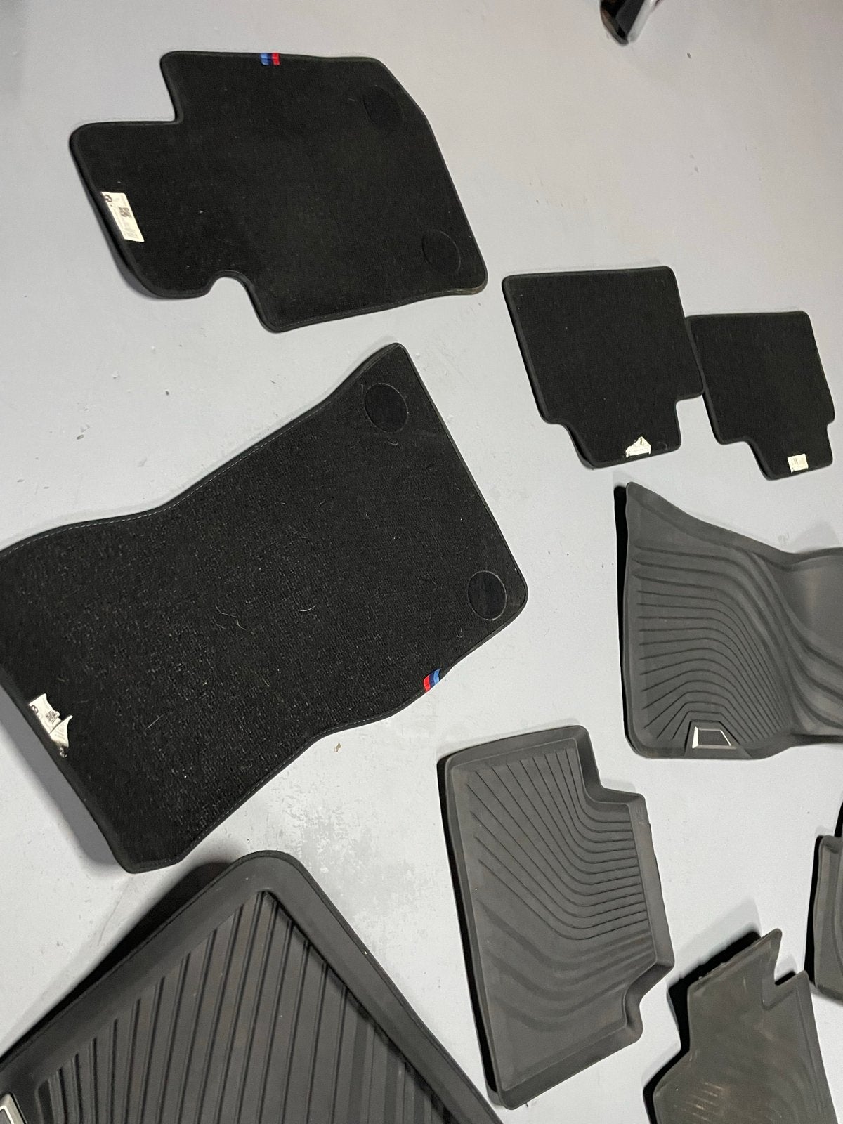 BMW Vloermatten: Rubber (incl. kofferbak) & Stof (voor/achte, Ophalen of Verzenden, Gebruikt