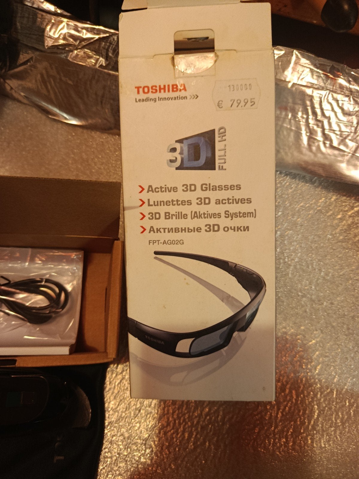 Nieuwe Toshiba FPT-AG02G Full HD 3D Active Bril, Ophalen of Verzenden, Nieuw, Full HD (1080p), Toshiba