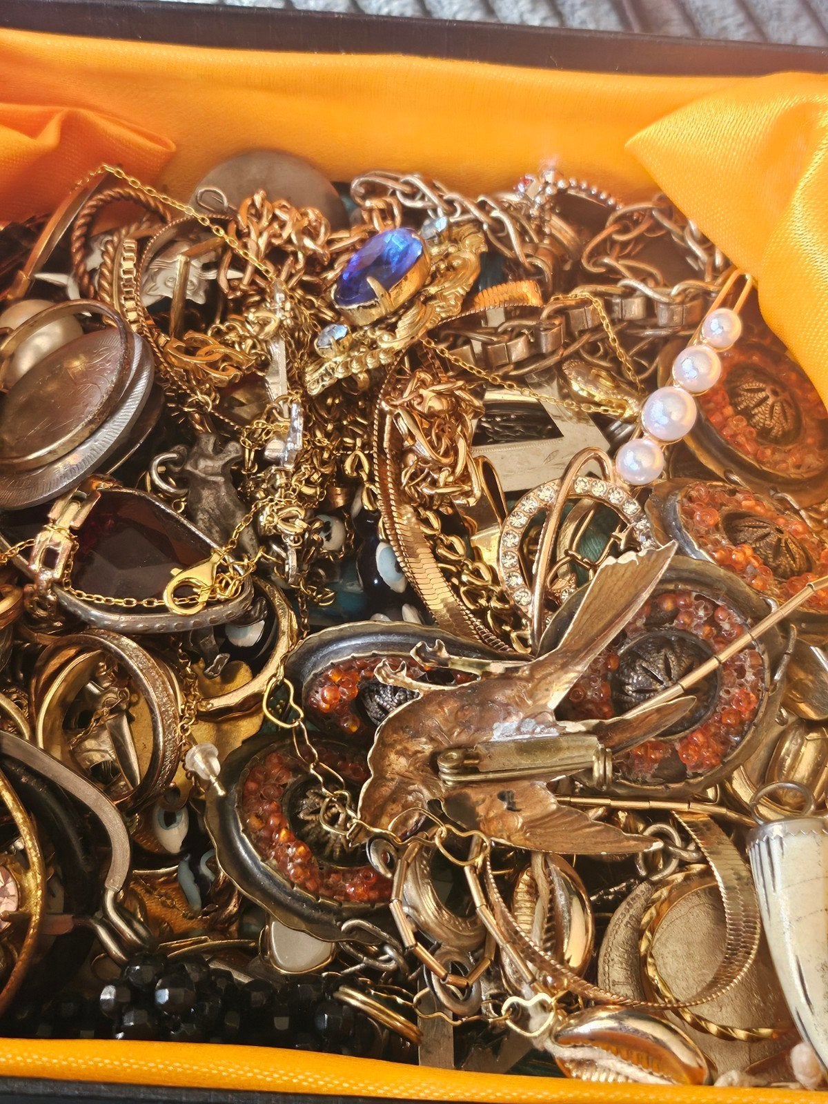 Prachtige vintage sieraden partij, Ophalen of Verzenden, Overige materialen, Overige typen, Met edelsteen