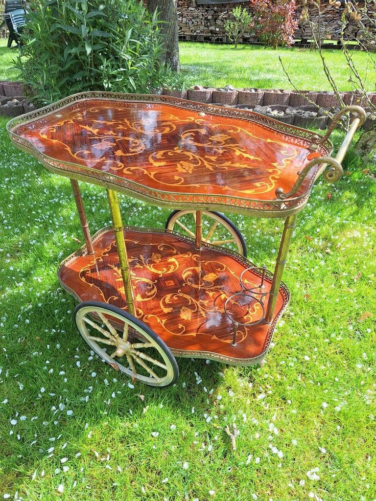 Vintage retro trolley/serveerwagentje jaren 70, Verzamelen, Ophalen, Huis en Inrichting