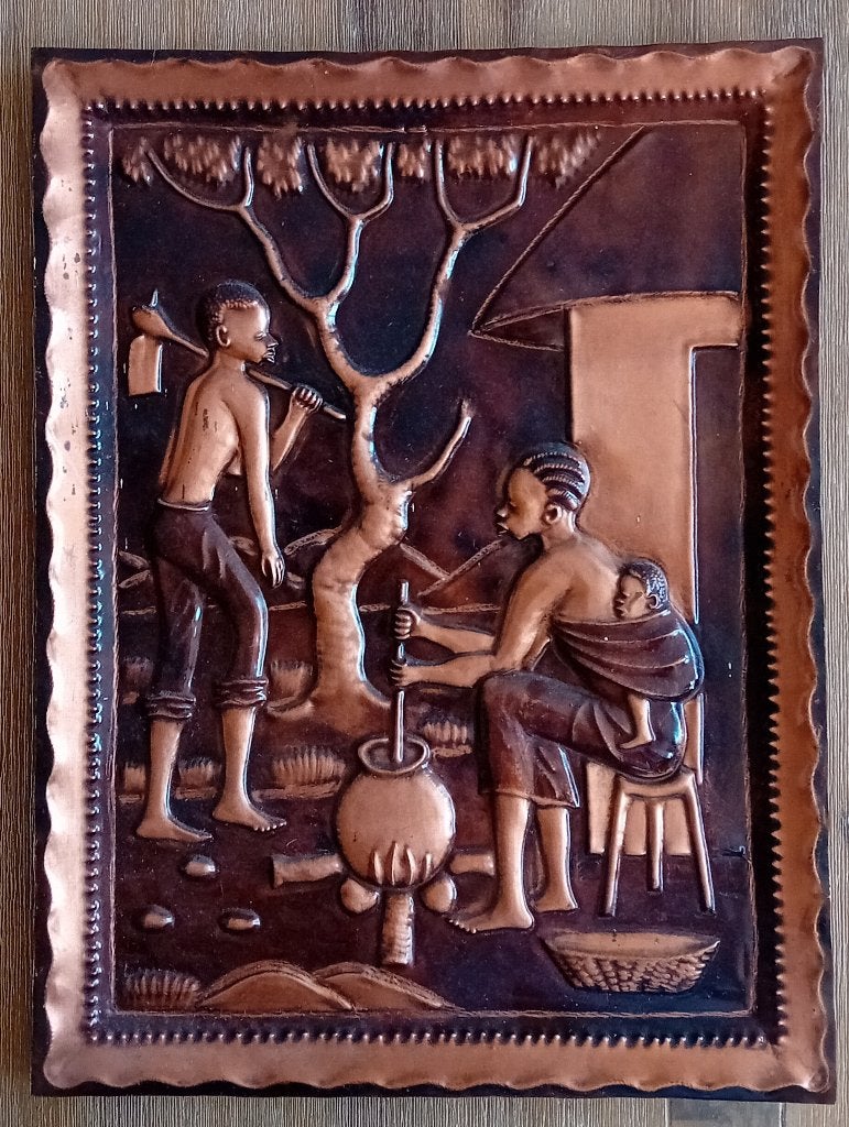 Wanddecoratie koperwerk uit Zambia, Antiek en Kunst, Antiek | Koper en Brons, Koper, Ophalen