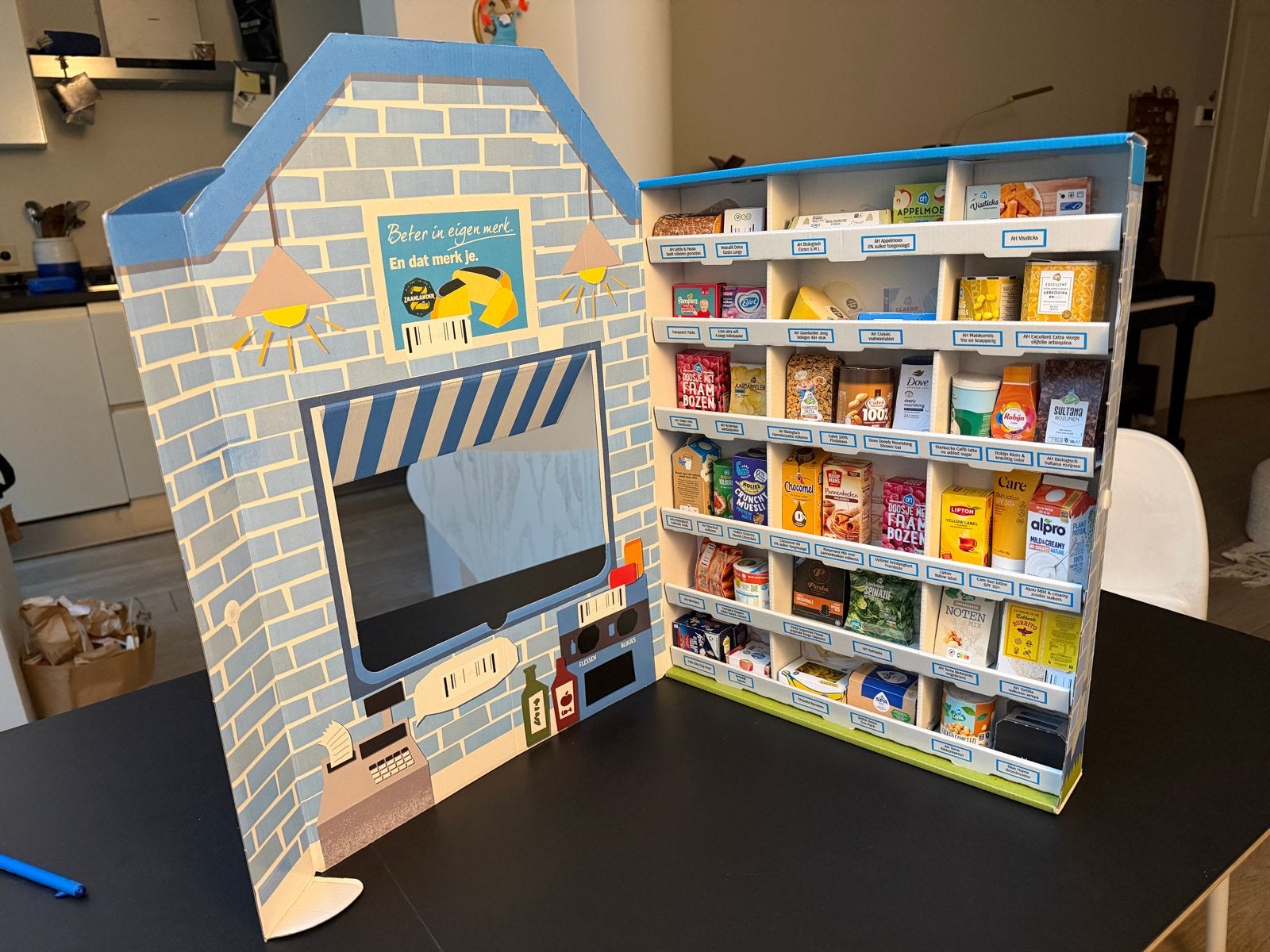 Albert Heijn mini supermarkt met 100+ mini's, Ophalen, Gebruikt, Jongen of Meisje