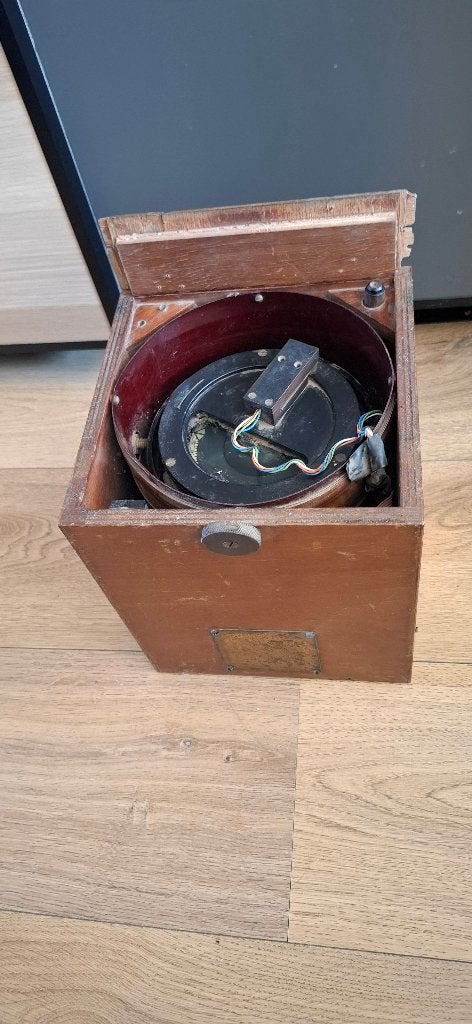 Vintage Kelvin Hughes Scheepskompas in Houten Kist, Gebruikt, Kelvin Hughes, Onbekend, Ophalen of Verzenden