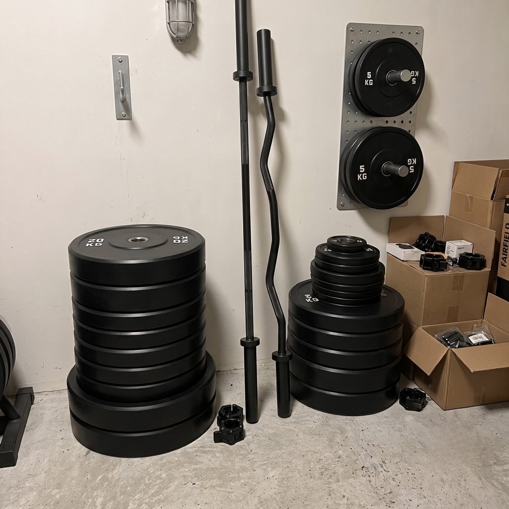 Nieuw: Bumper Plates / halterschijven 50mm + Halterstangen, Sport en Fitness, Fitnessmaterialen, Ophalen of Verzenden, Nieuw, Benen
