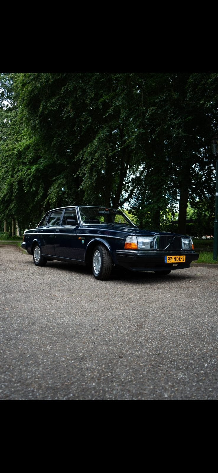 Volvo 240 2.3 GL 1984 Blauw, Auto's, 4 cilinders, Blauw, 619 kg, Leder