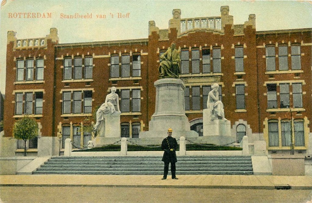 701-065-029 Rotterdam Standbeeld van t Hoff, Verzenden, Voor 1920, Zuid-Holland