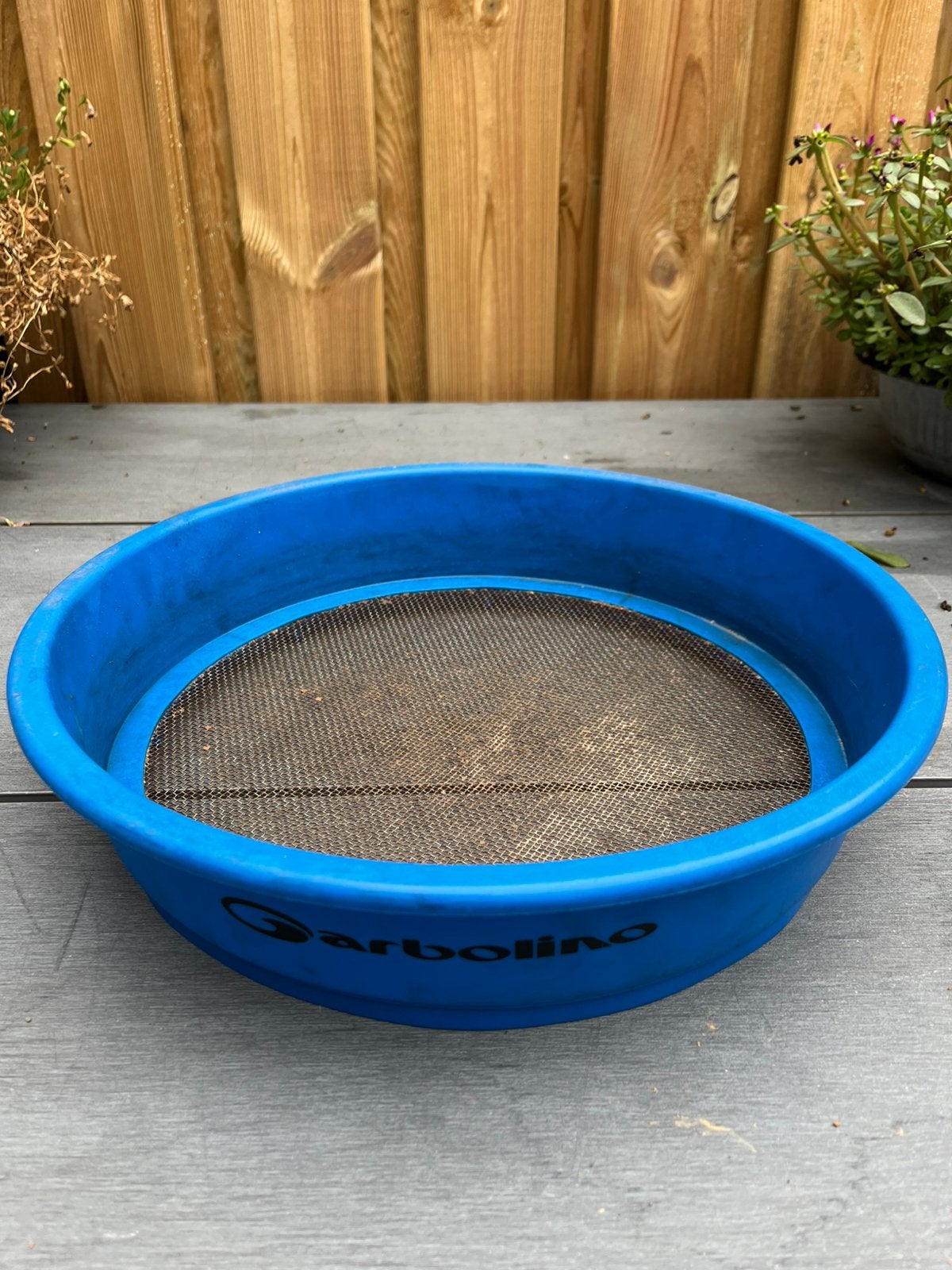 Garbolino voerzeef diameter 38 cm, Ophalen of Verzenden, Gebruikt, Net of Fuik