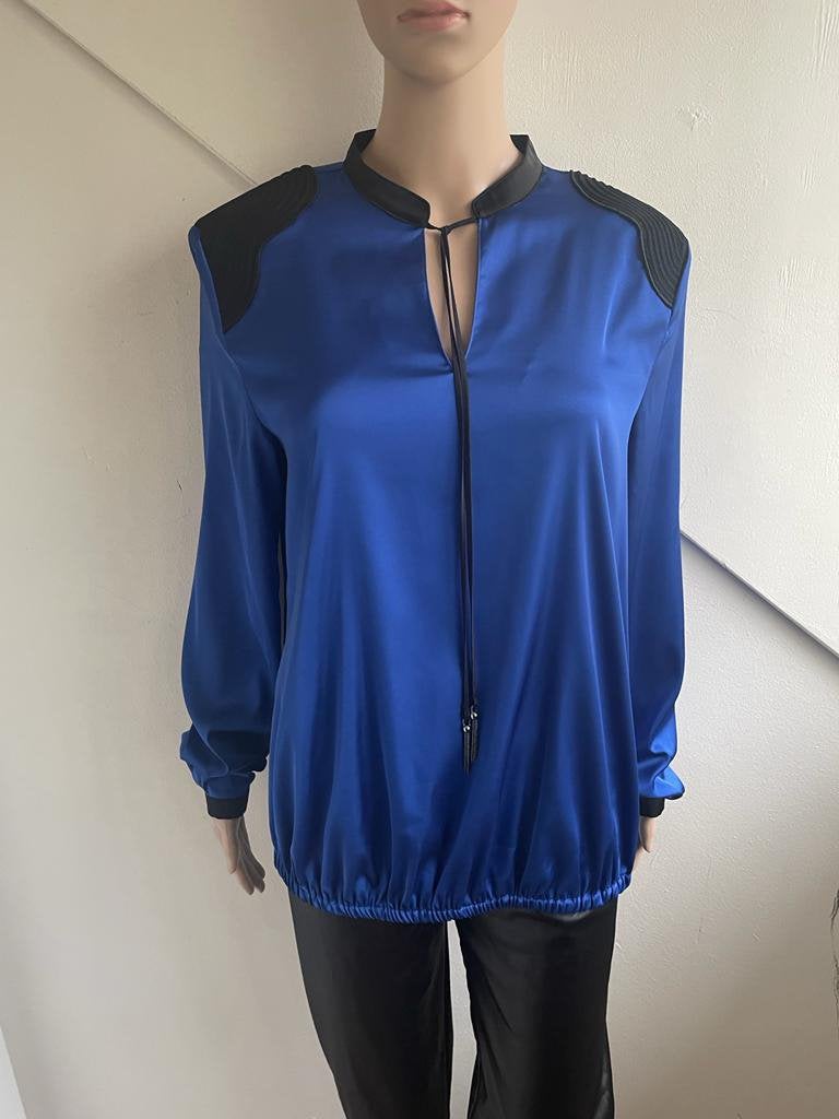 Basler blouse top maat 40/42 blauw zwart, Ophalen of Verzenden, Zo goed als nieuw, Maat 42/44 (L), Blauw
