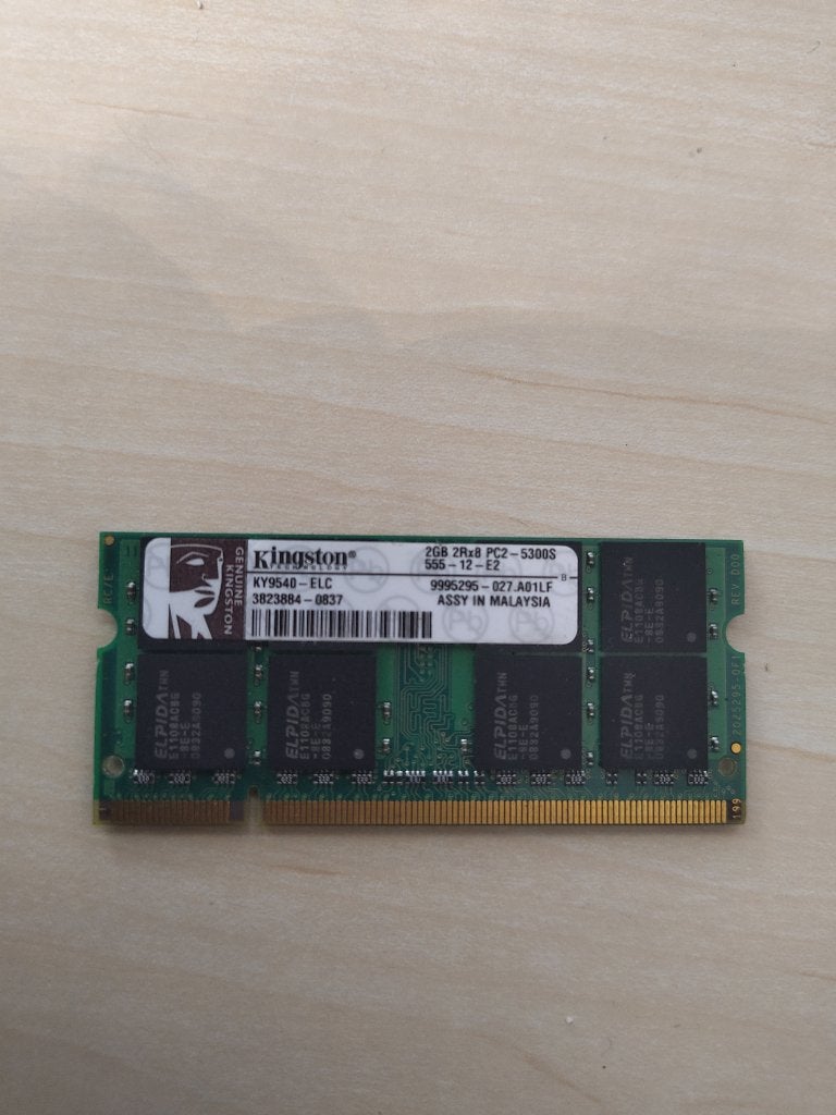 Kingston PC2-5300S laptop RAM (1x2GB), Computers en Software, Gebruikt, Ophalen of Verzenden, DDR2, 2 GB