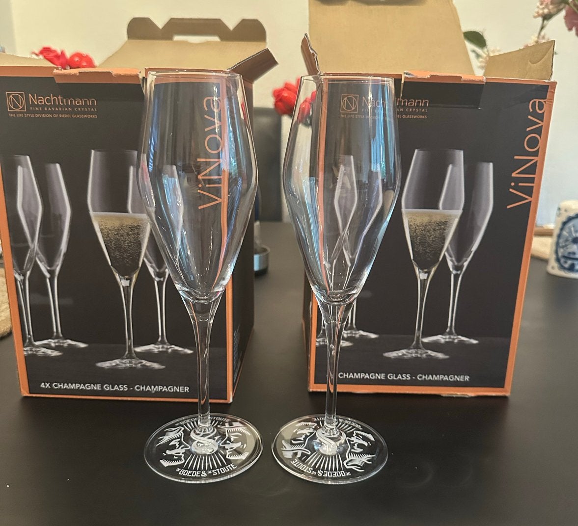 Nachtmann  ViNova Champagneglazen Nieuw in doos!, Ophalen, Nieuw, Glas