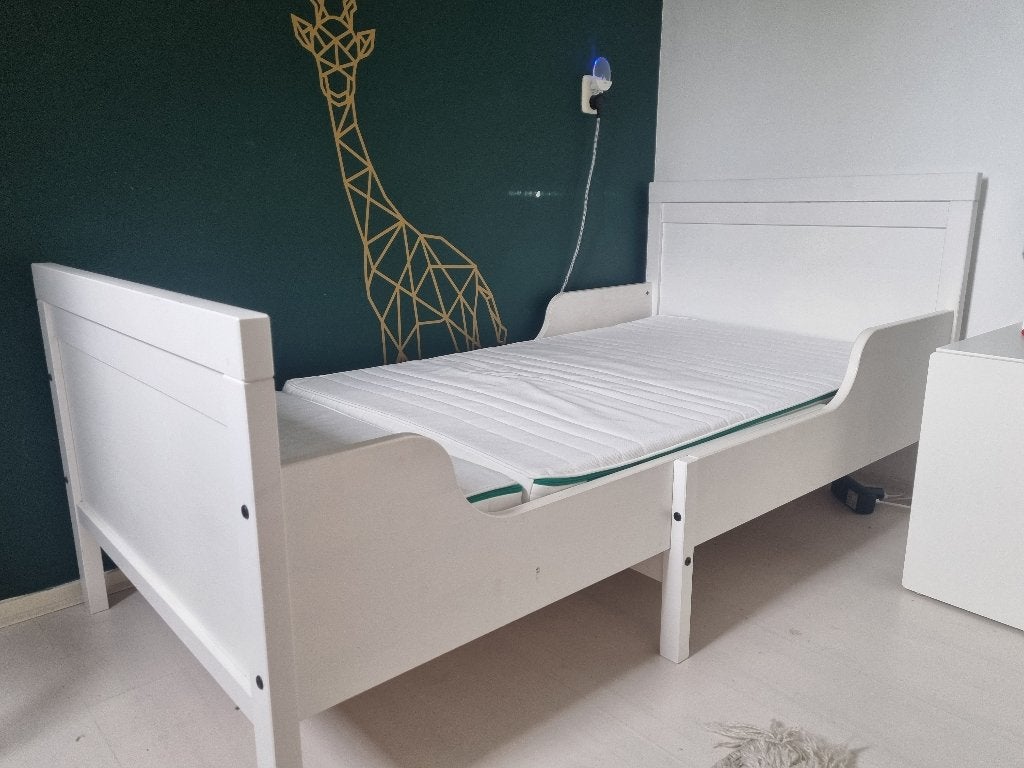 Kinderbed | Peuterbed | Verstelbaar | Ikea, Gebruikt, 70 tot 85 cm, 180 cm of meer, Ophalen