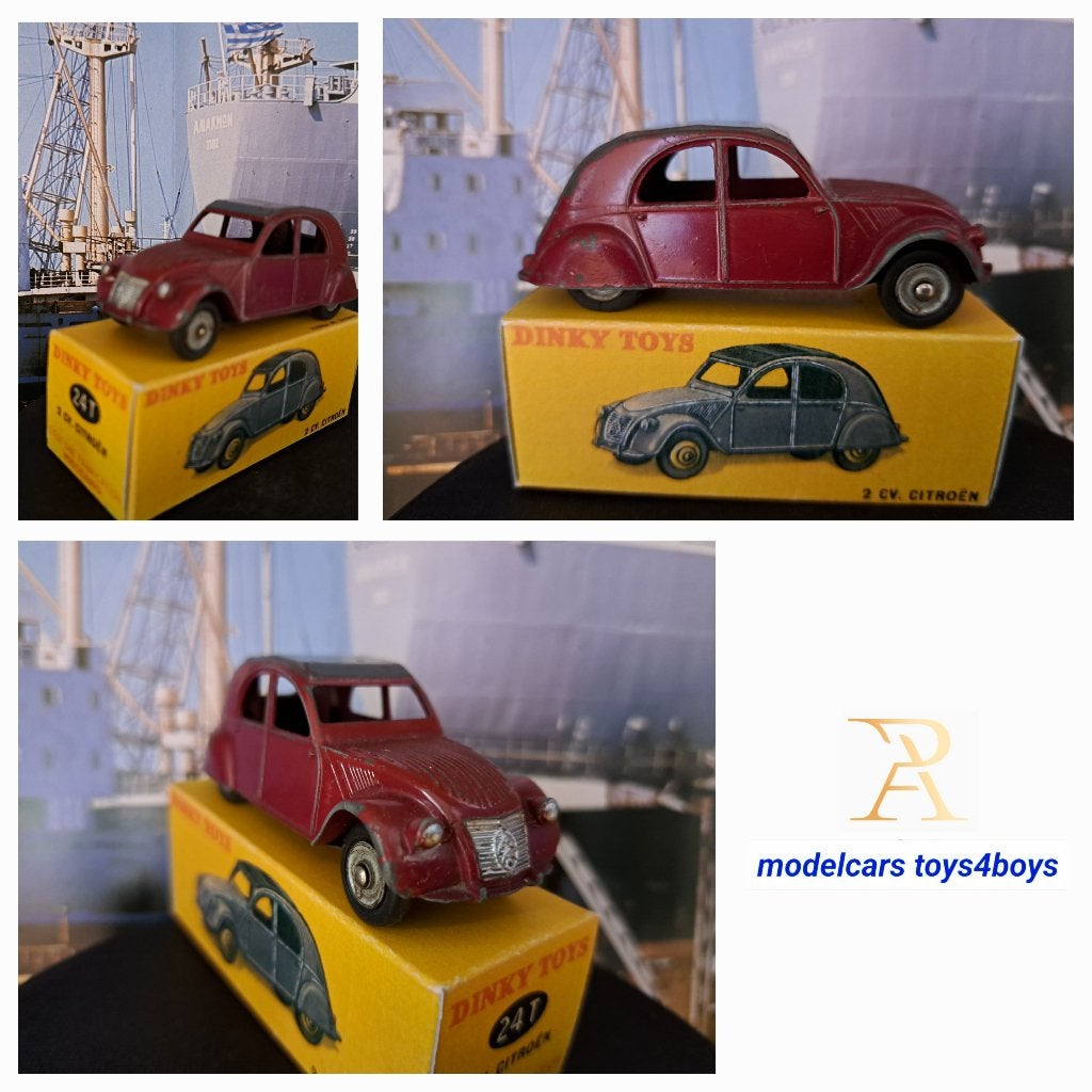 Dinky Toys no 24T 2CV 1952 (3) 1/43, Verzenden, Gebruikt, Auto, Dinky Toys