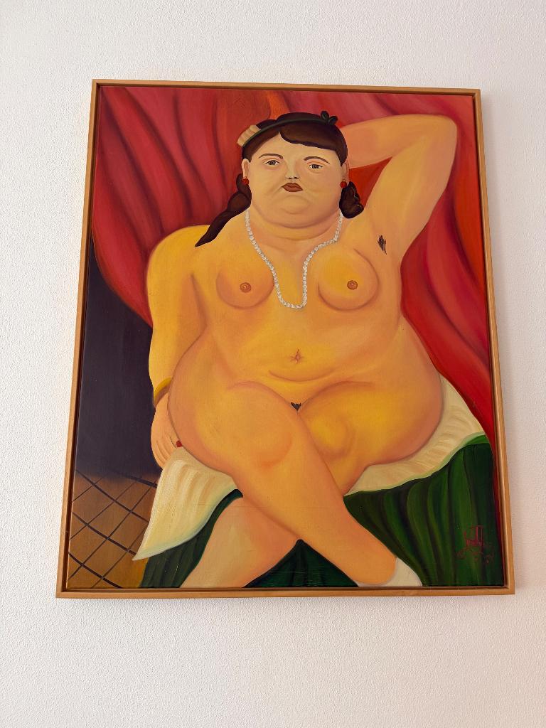 Schilderij Botero stijl, Ophalen