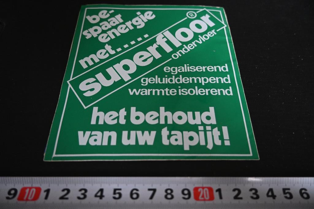 sticker bespaar energie met SUPERFLOOR ondervloer, Ophalen, Zo goed als nieuw