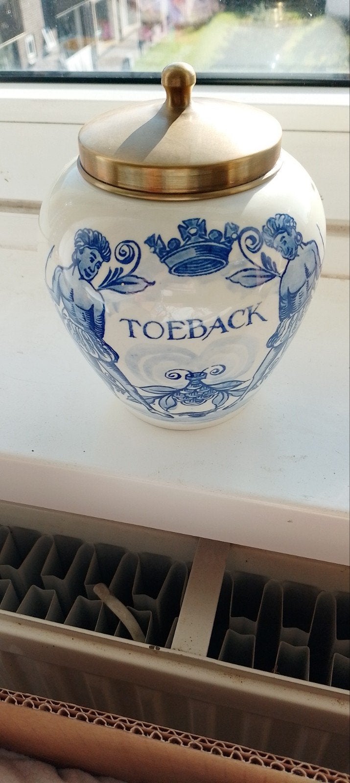 Vintage Delfts Blauwe Toeback Pot Royal Goedewaagen, Ophalen of Verzenden