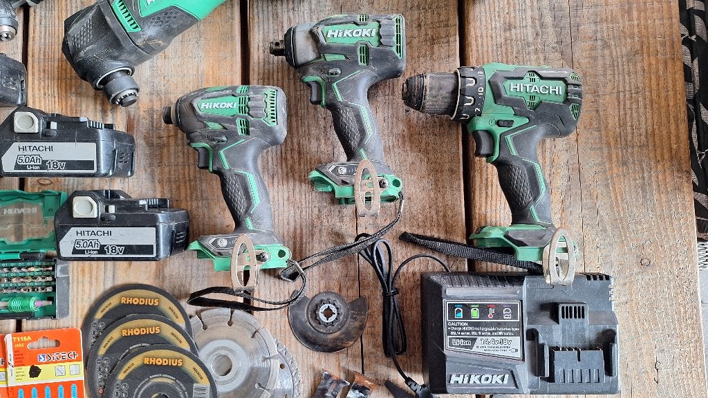 8 Delige Accu Hikoki Hitachi 18v Combo set combi set, ., Ophalen of Verzenden, Zo goed als nieuw, .