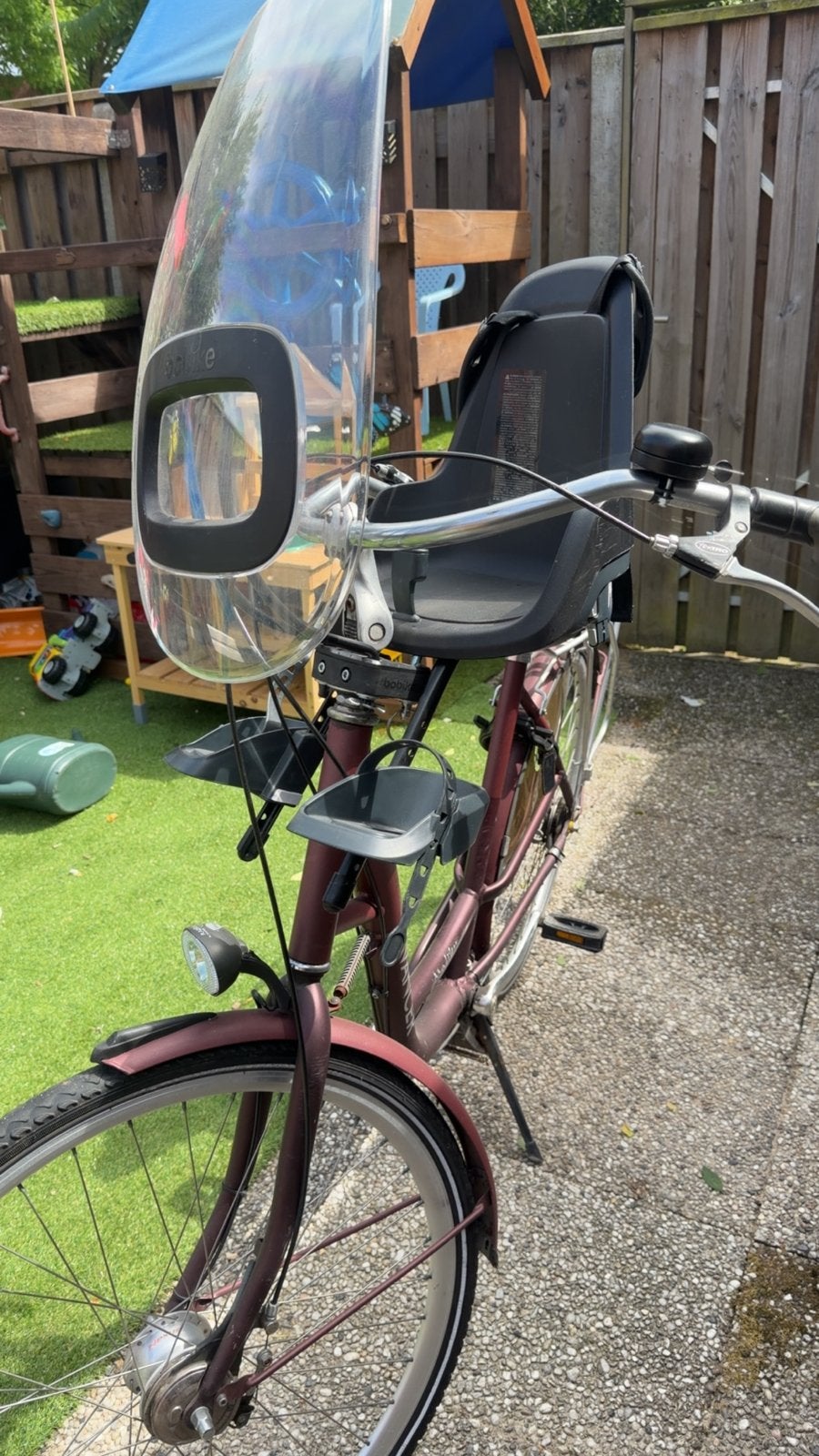 Damesfiets Avancer met kinderzitje en windscherm, Fietsen en Brommers, Fietsen | Dames | Damesfietsen, Velgrem, Ophalen, Overige merken