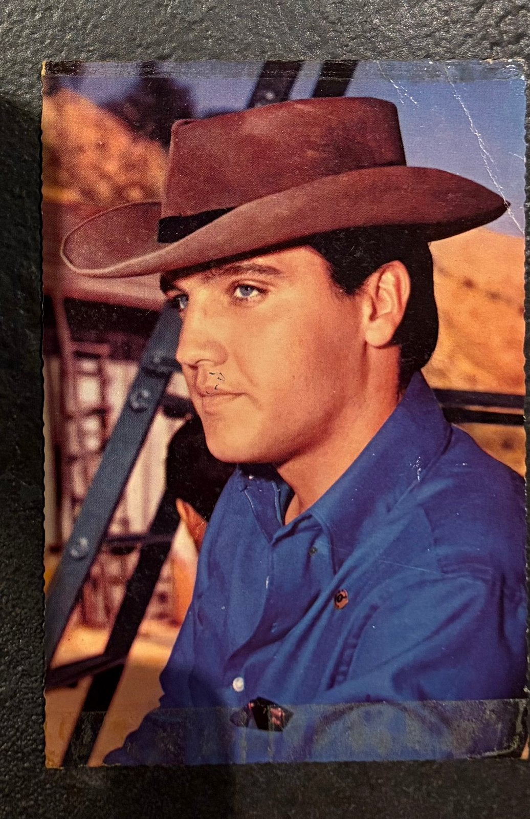 Originele ansichtkaart elvis presley, Ophalen of Verzenden, Zo goed als nieuw, Overige formaten