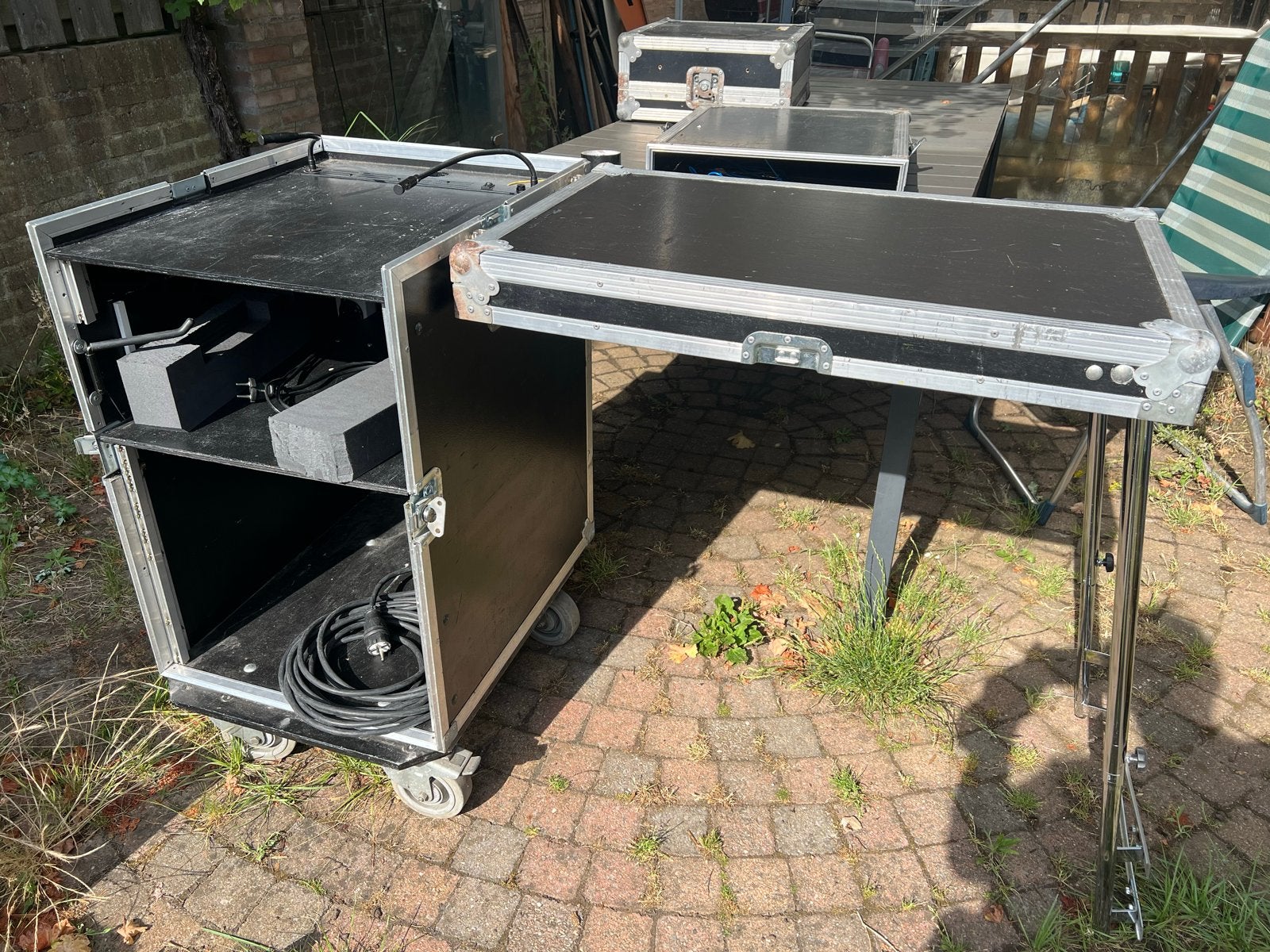 Taperack Flightcase met deksel als extern werkblad, Ophalen, Gebruikt