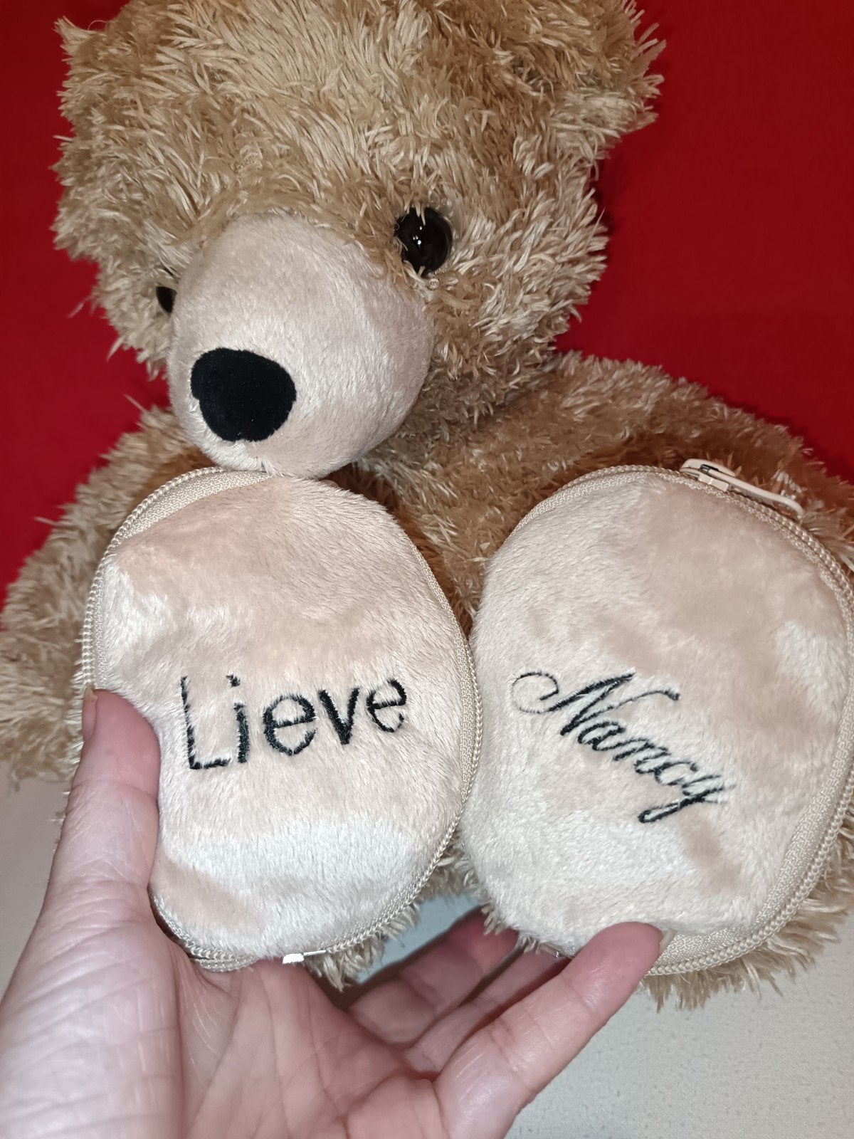 Knuffel Beer *Wie heet NANCY* zie beschrijving!, Kinderen en Baby's, Speelgoed | Knuffels en Pluche, Ophalen, Zo goed als nieuw