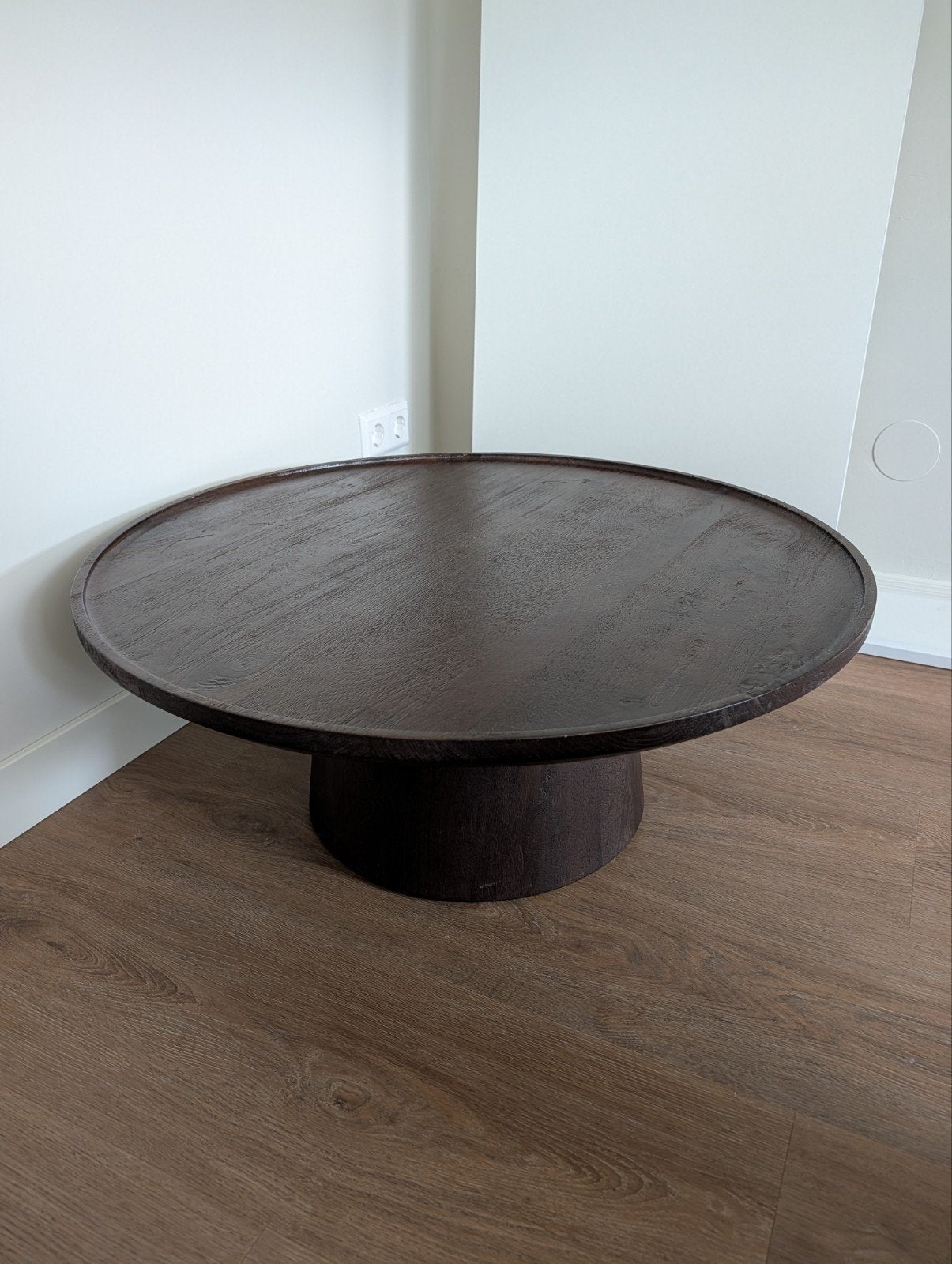 Eleonora Ron Salontafel Bruin, Ophalen, Japandi, 50 tot 100 cm, Rond