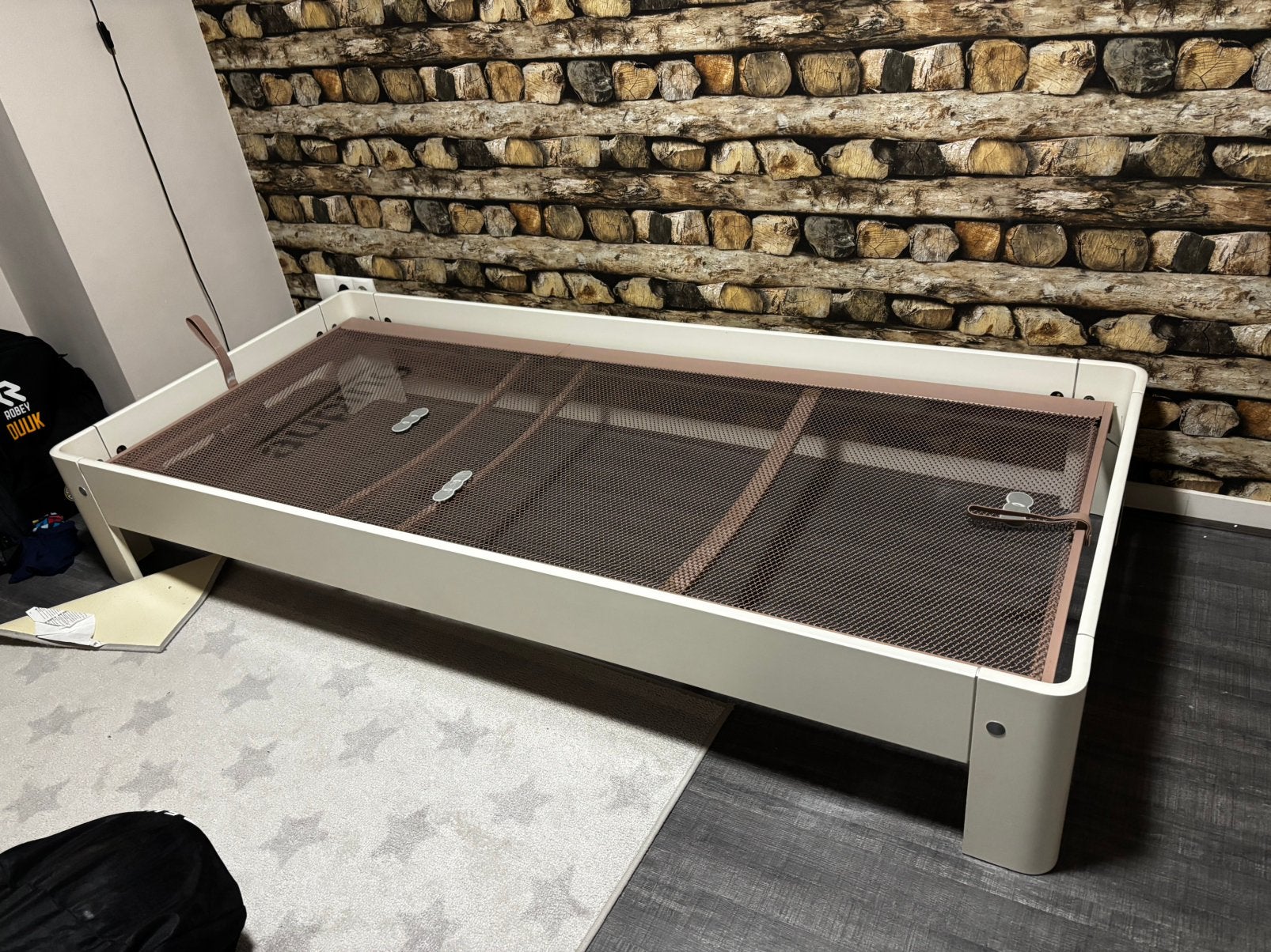 Auping bed, Ophalen, Eenpersoons, Wit, Zo goed als nieuw