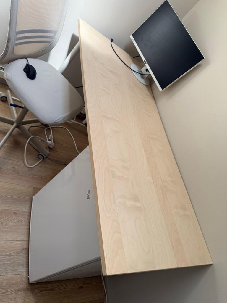 IKEA Bureaublad - Licht hout, 160x68 cm, Ophalen, Gebruikt, Hout, IKEA
