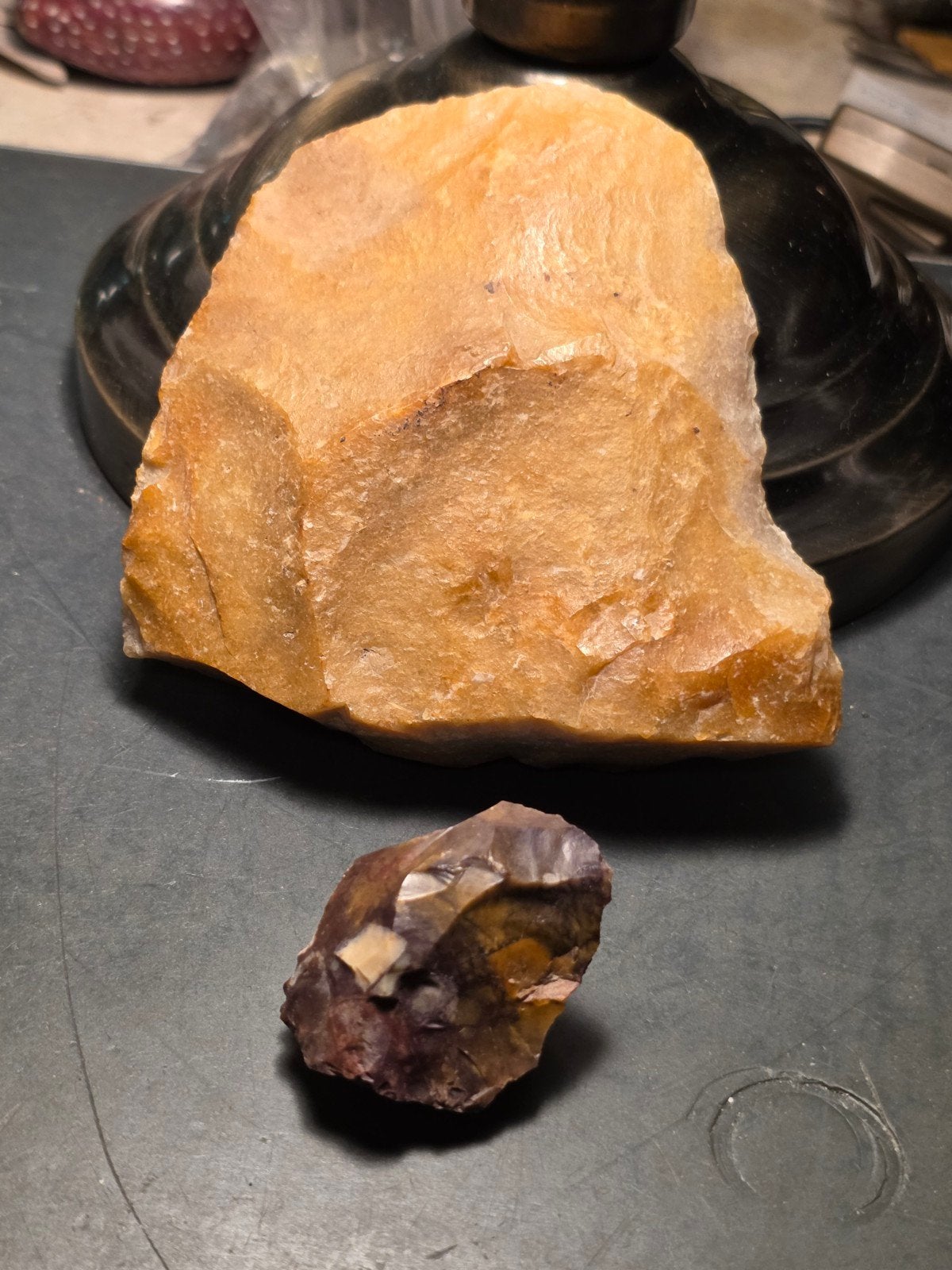 Prehistorische Chopper Vuistbijl Set - Fontmaure Vuursteen, Verzamelen, Ophalen of Verzenden