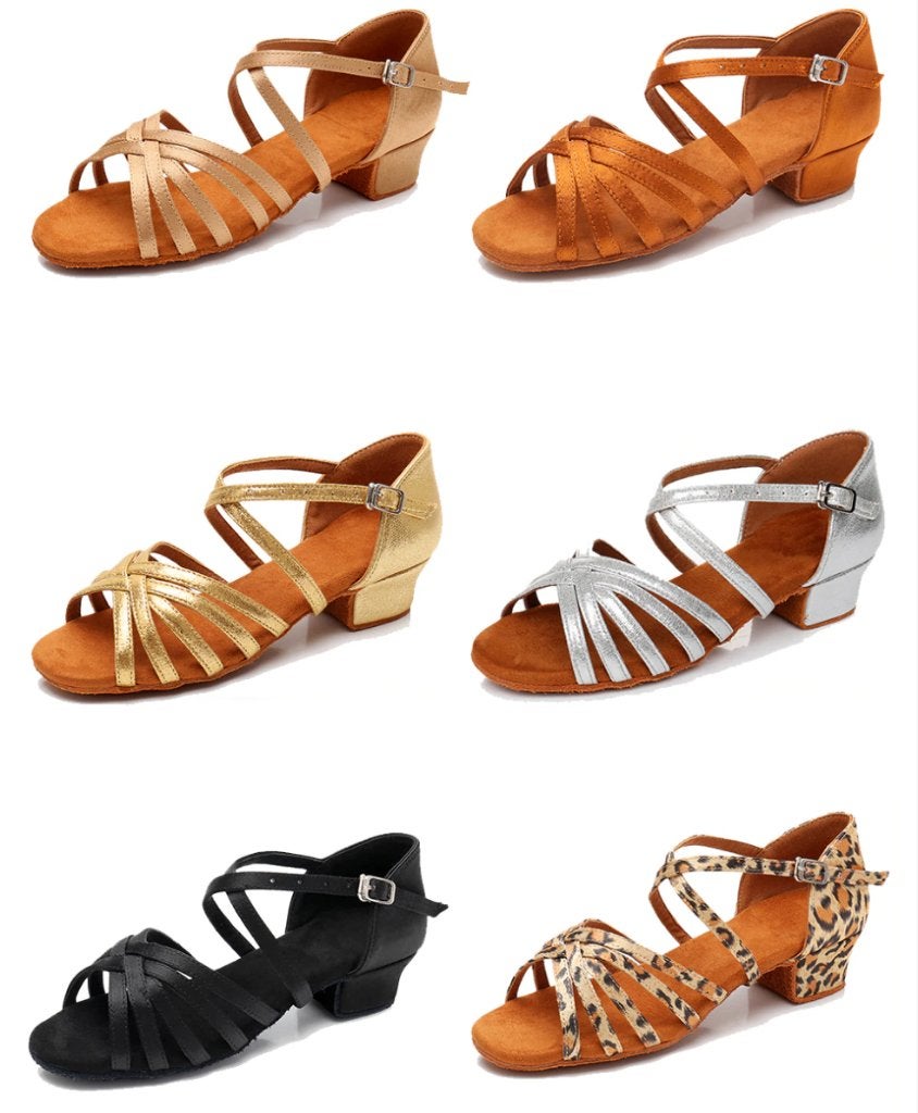 Salsa schoenen dans tango hakken dames kinderen meisjes, Verzenden, Nieuw, Overige kleuren, Dansschoenen