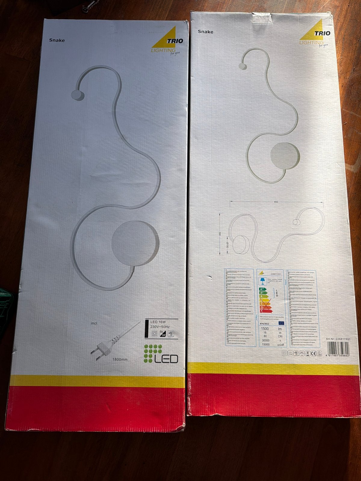 Trio Lighting Snake LED-lamp, Wit, Overige merken, Kunststof, Nieuw