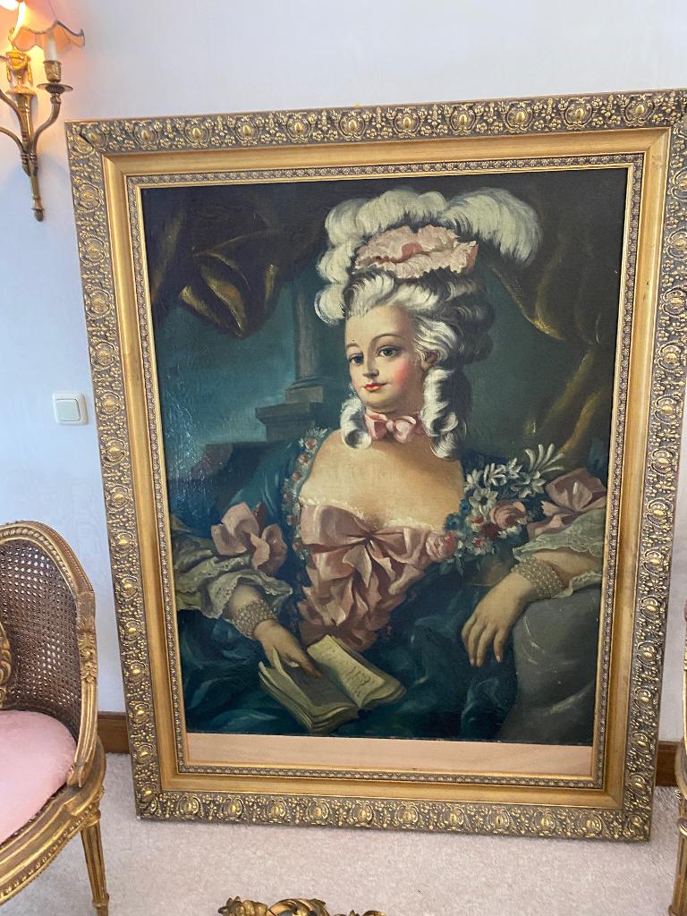 Groot schilderij van Marie Antoinette, Antiek en Kunst, Ophalen