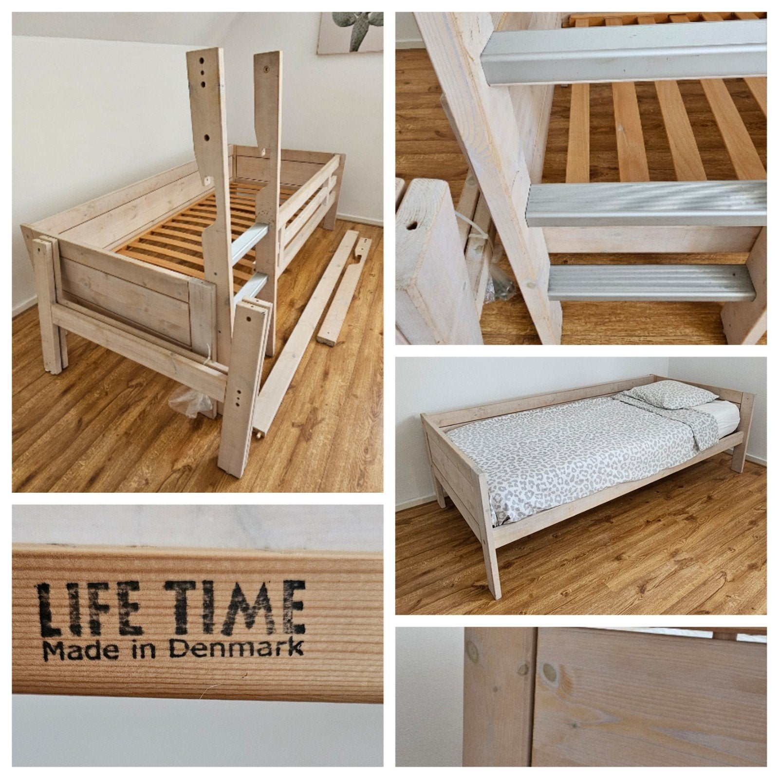 Lifetime halfhoogslaper om te bouwen tot 1persoons bed, Ophalen, Gebruikt, 90 cm, Eenpersoons