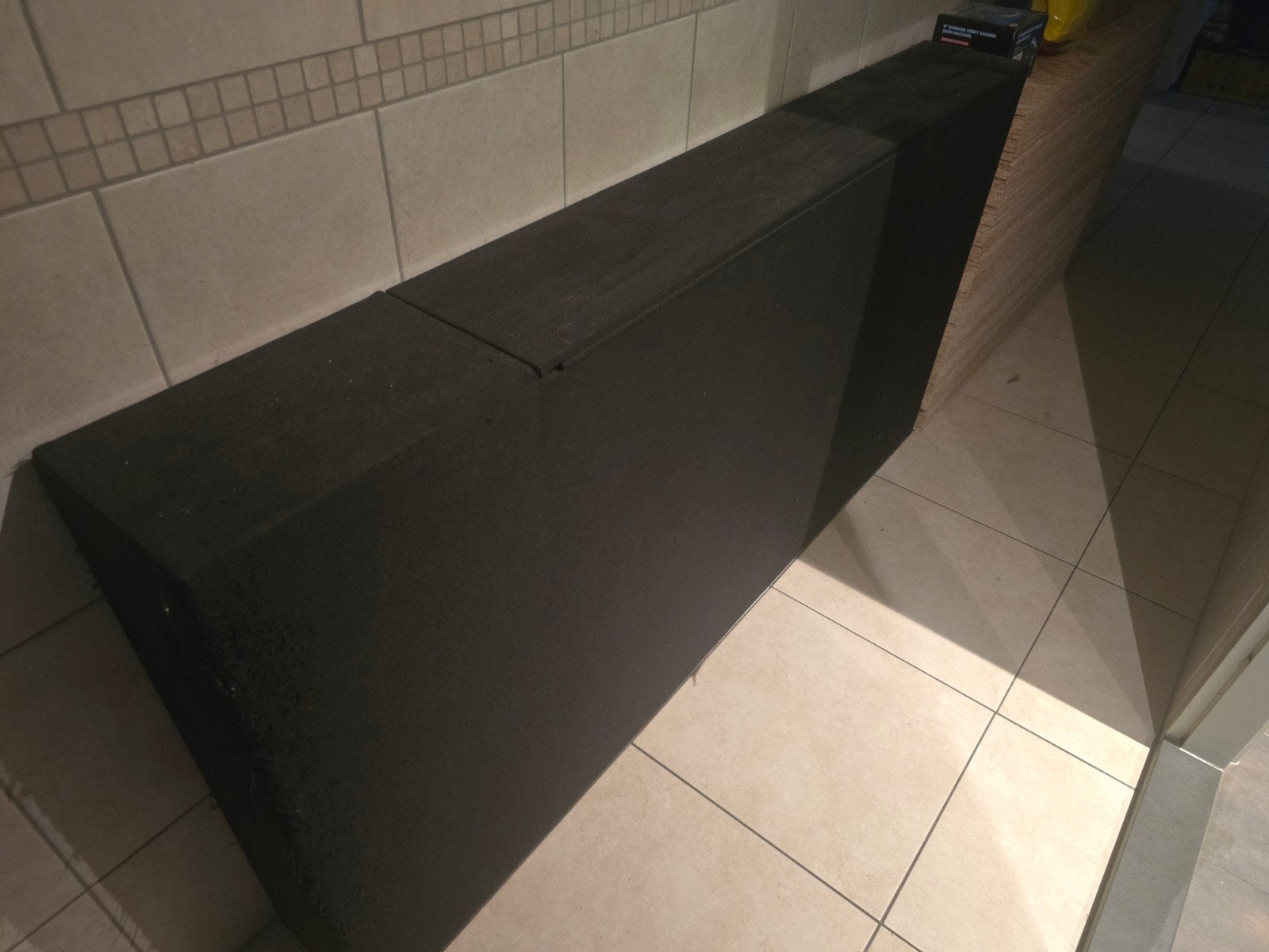 Voetbord met tv lift, Ophalen, Gebruikt, Eenpersoons, Zwart