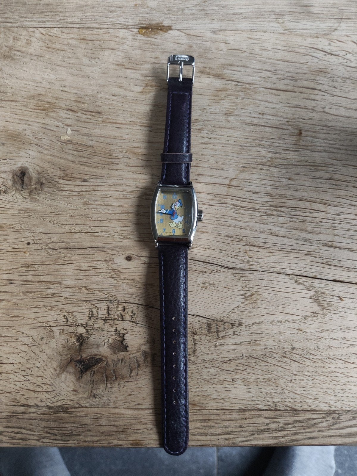 Disney Donald Duck Horloge - Vintage Stijl, Ophalen of Verzenden, Gebruikt, Paars, Jongen of Meisje