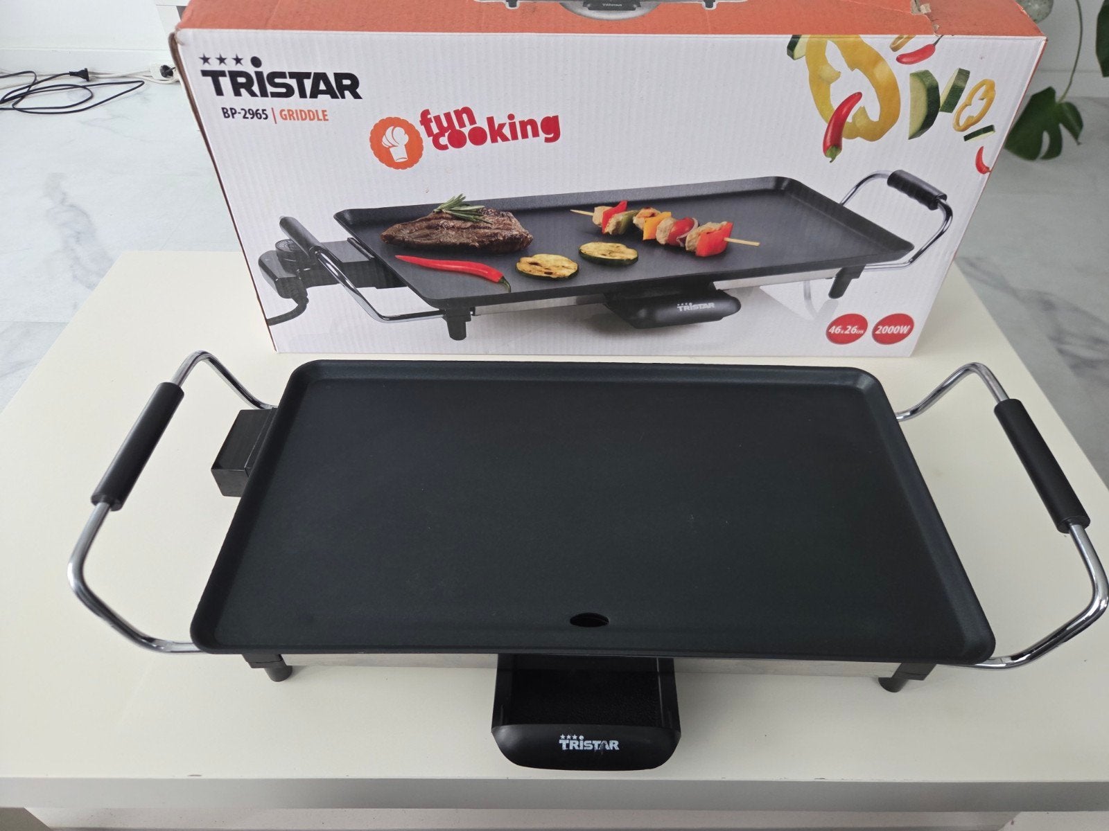 Tristar Bakplaat BP-2965, Ophalen, Zo goed als nieuw, Tafelgrill