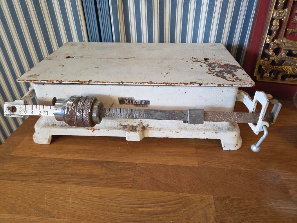 Antieke Vintage Mikro Weegschaal - Decoratief Item, Ophalen, 500 gram of grover, Minder dan 10 kg