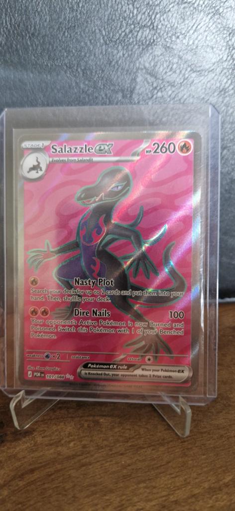 Pokémon Salazzle EX Full Art Kaart 101/080, Ophalen of Verzenden, Zo goed als nieuw, Losse kaart, Foil