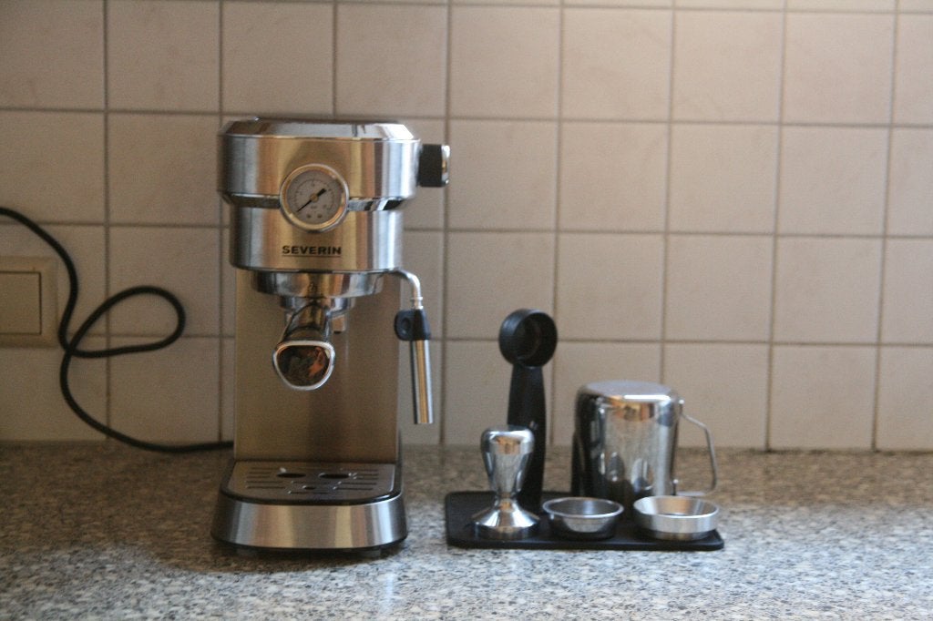Severin KA 5994 Espresso Machine met accessoires, Espresso apparaat, Gemalen koffie, Ophalen of Verzenden, Zo goed als nieuw