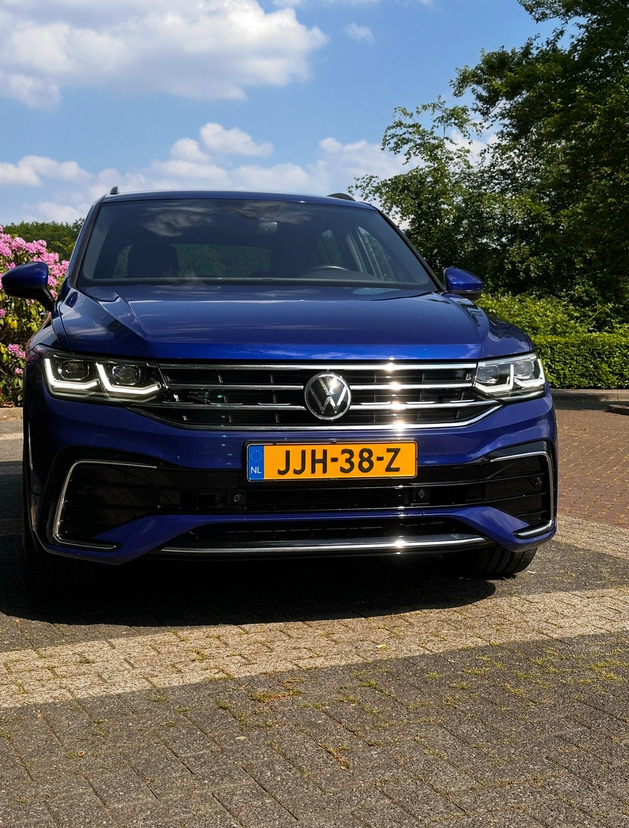 Volkswagen Tiguan R line 1.5 TSI 150pk DSG 2021 Blauw, Auto's, 1441 kg, 4 cilinders, Blauw, 14 km/l