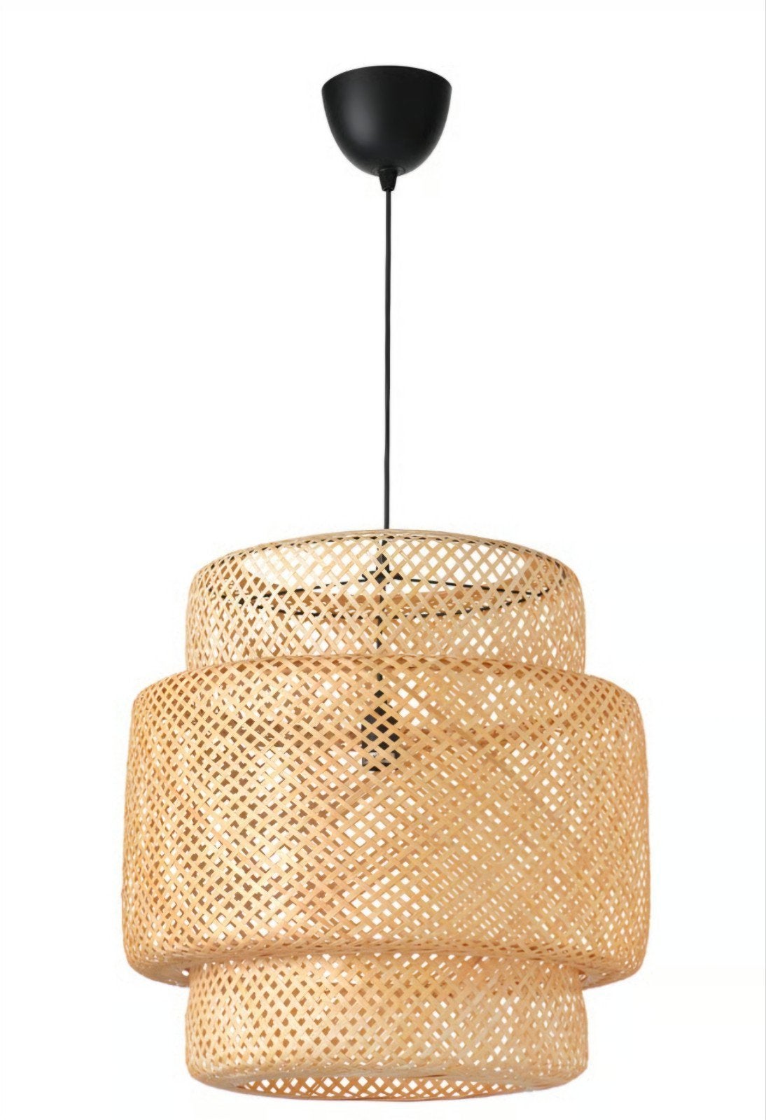 Bamboe hanglamp - Ikea Sinnerlig - 50cm, Ophalen, Gebruikt, E27 (groot)