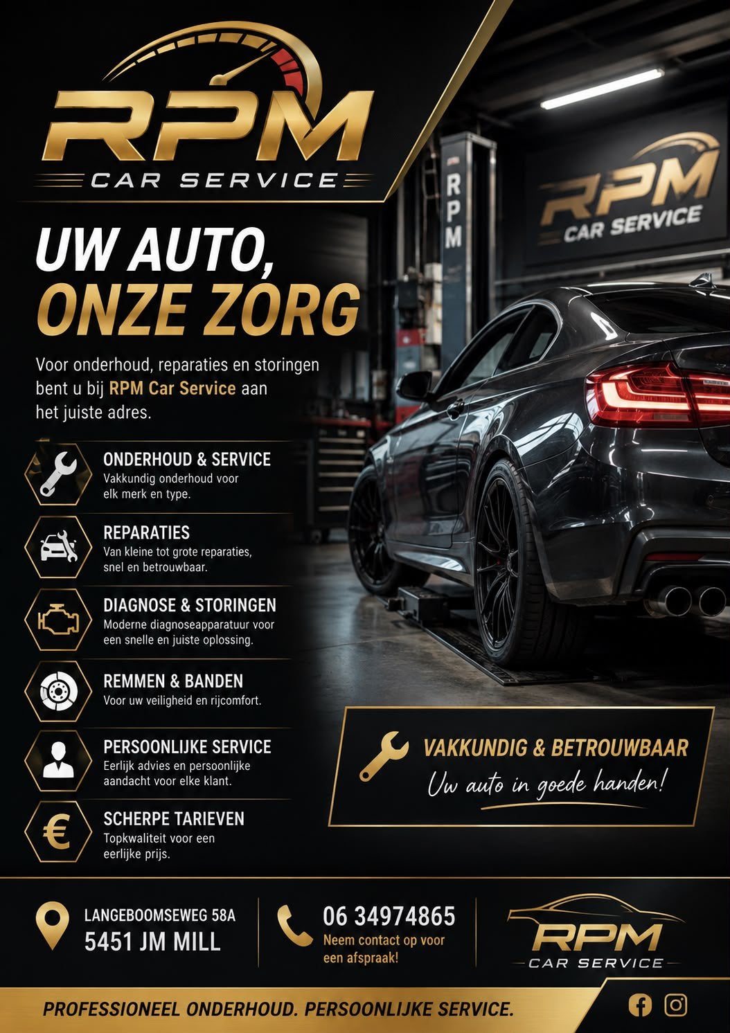 Autogarage Mill RPM Car Service – Uw auto, onze zorg