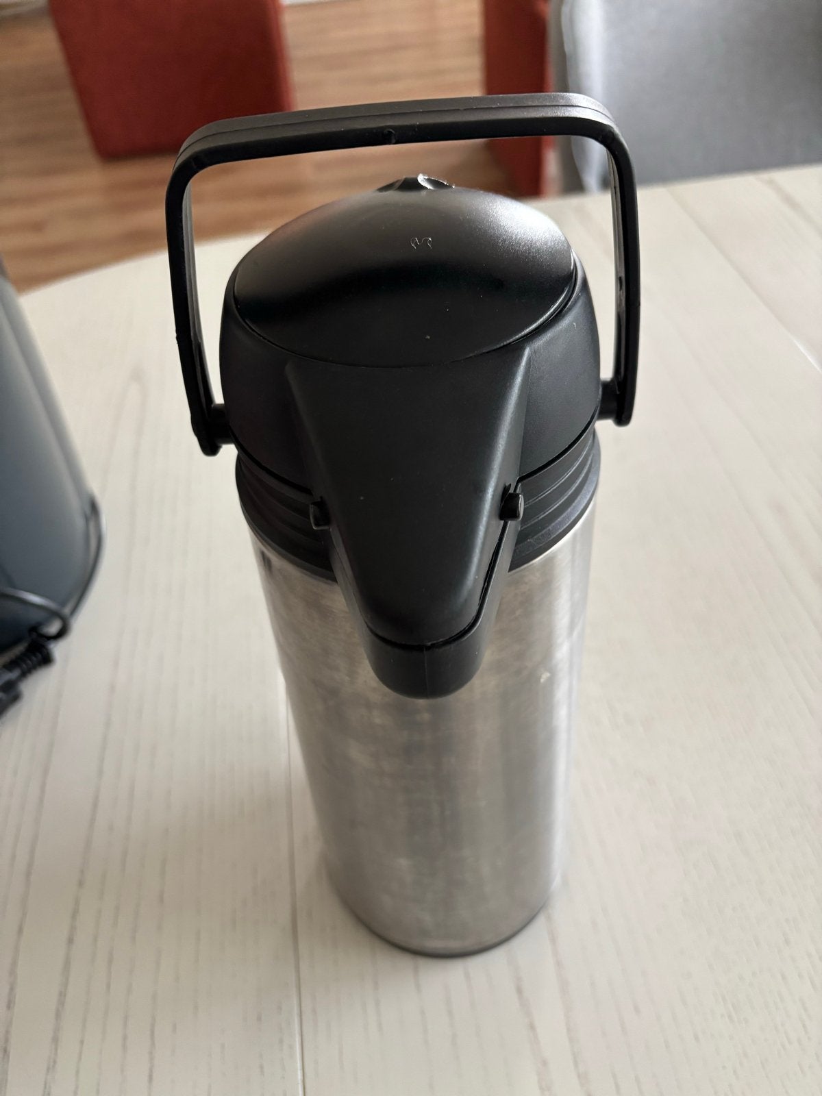 RVS Thermoskan met Pompfunctie - Ideaal voor Warme Dranken, Zilver, Ophalen of Verzenden, Metaal, Overige typen